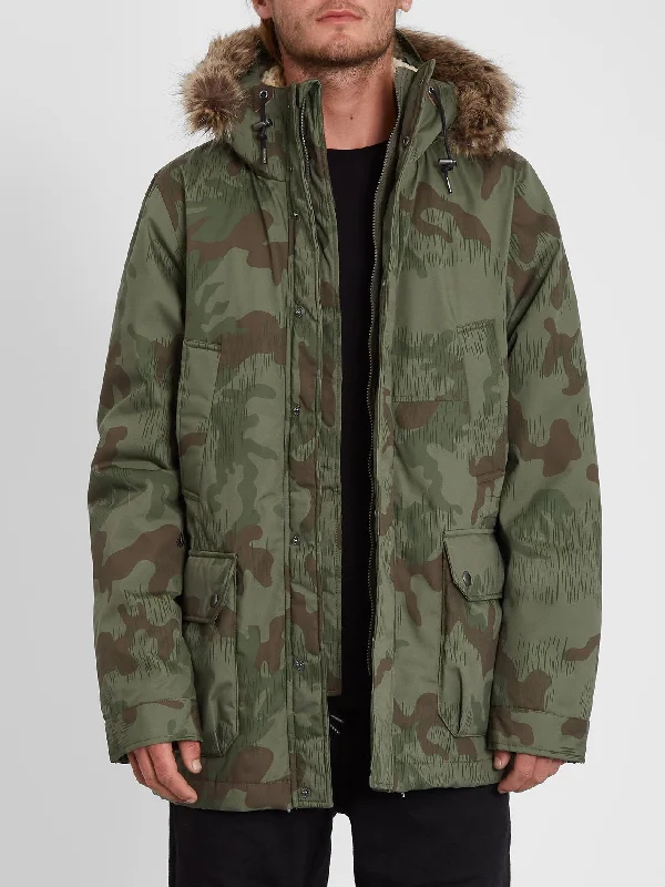 Hooded men jackets with a detachable faux - fur trim for added warmthLidward 5K Parka Jacket - CAMOUFLAGE