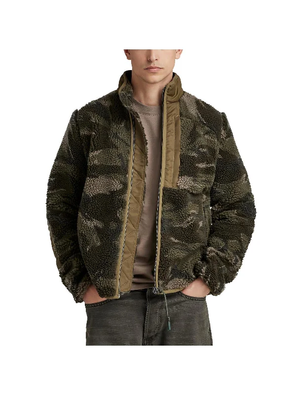 Mens Cold Weather Camoulage Fleece Jacket