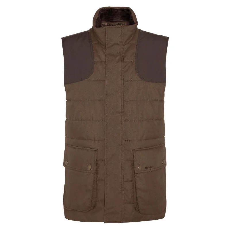 Barbour Bradford Tattersall Mens Gilet - Dark Sand