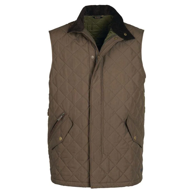 Barbour Shoveler Mens Quilted Gilet - Dark Olive