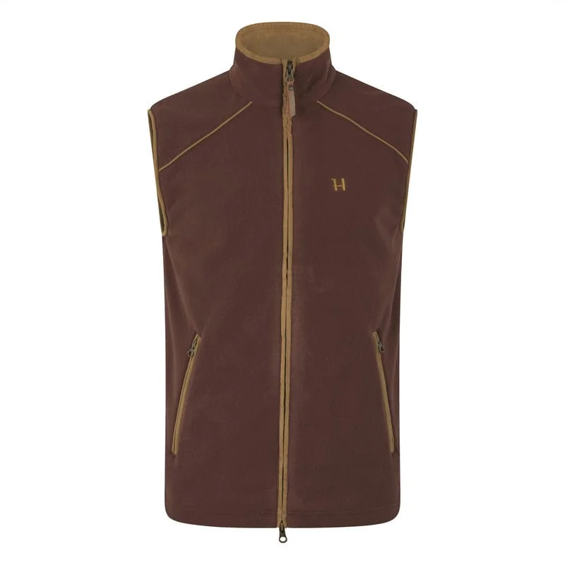 Harkila Sandhem 200 Mens Fleece Gilet - Burgundy