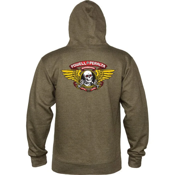 POWELL PERALTA Winged Ripper Pullover Hoodie Army Heather