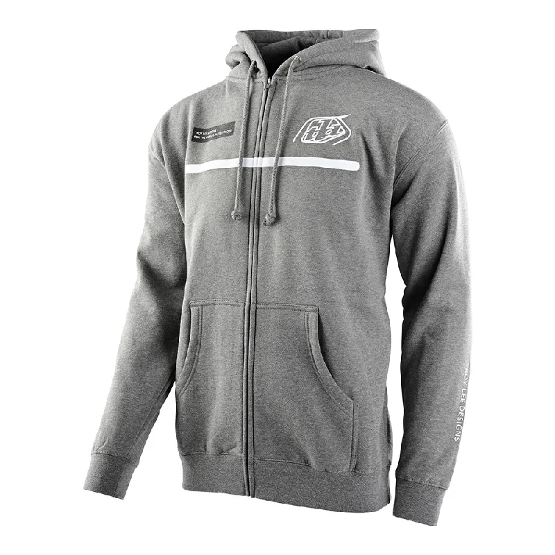 Zip Up Hoodie Lines Gunmetal Heather