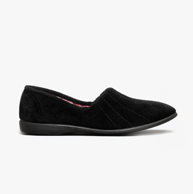 AUDREY Slip On Womens Slippers Black