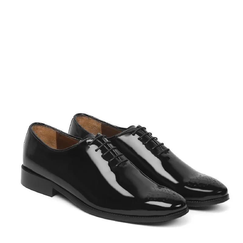 Patent Black Oxford Lace-Up shoes