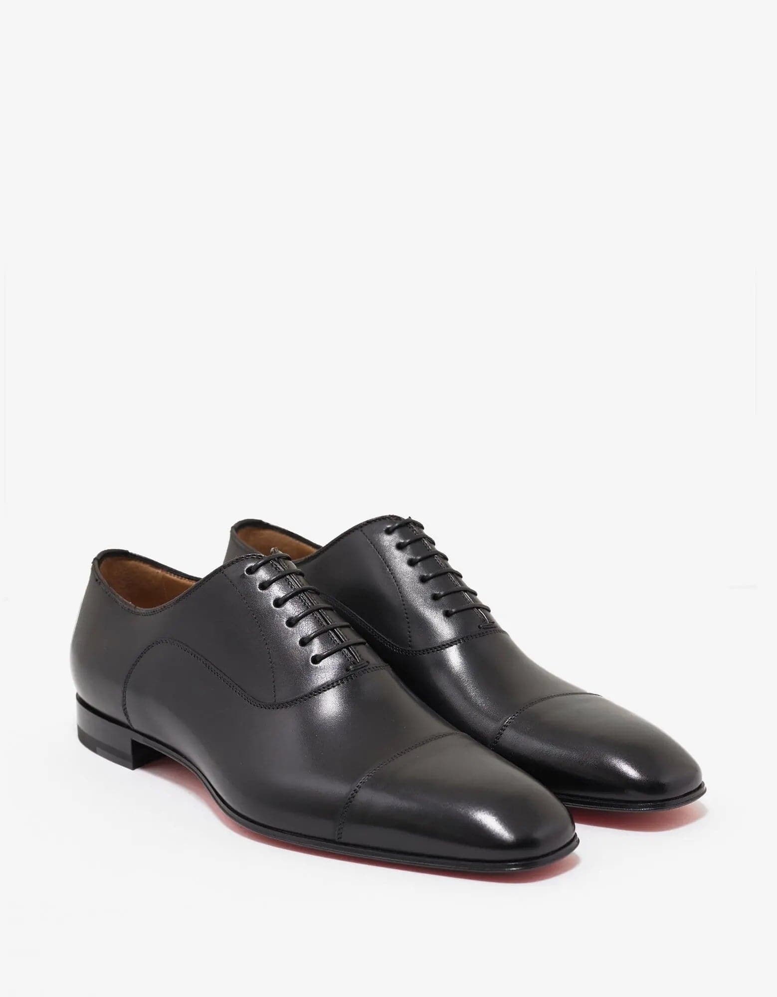 Christian Louboutin Greggo Black Leather Oxford Shoes