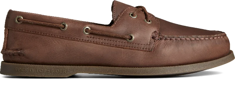 Men's A/O 2-Eye Cross Lace Leather Wide - Brown