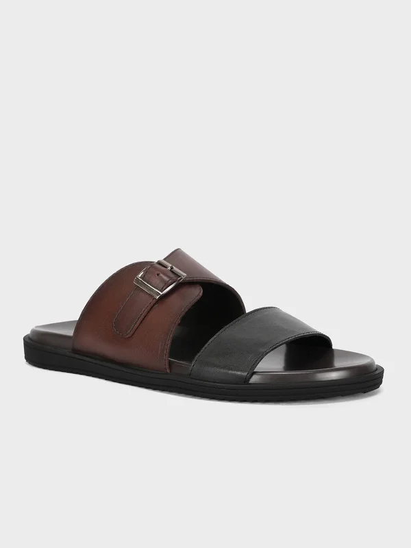 Mens "YANNICK" Casual Leather Slippers