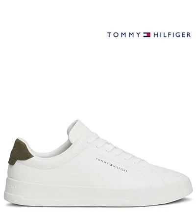 TOMMY HILFIGER LEATHER GRAIN WHITE GREEN