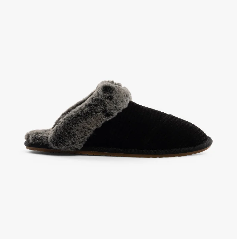 VALERIE Womens Slippers Black