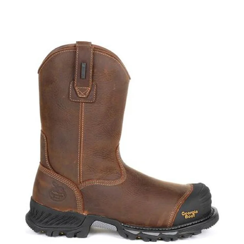 Georgia Boot Men's Rumbler 10" Waterproof EH Comp Toe Wellington Work Boot