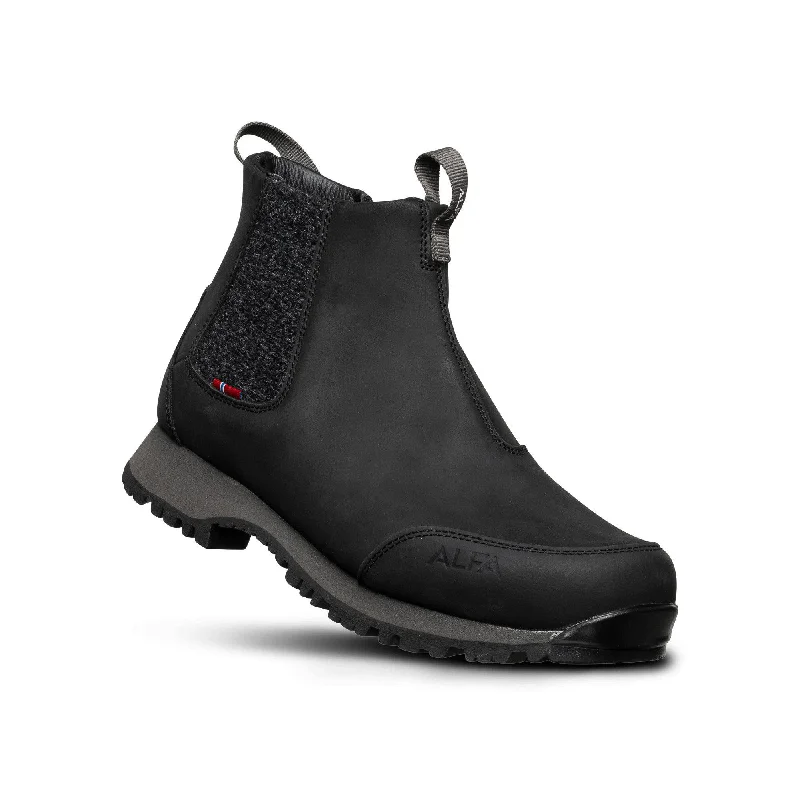 Sete W - Chelsea boot with wool - BLACK