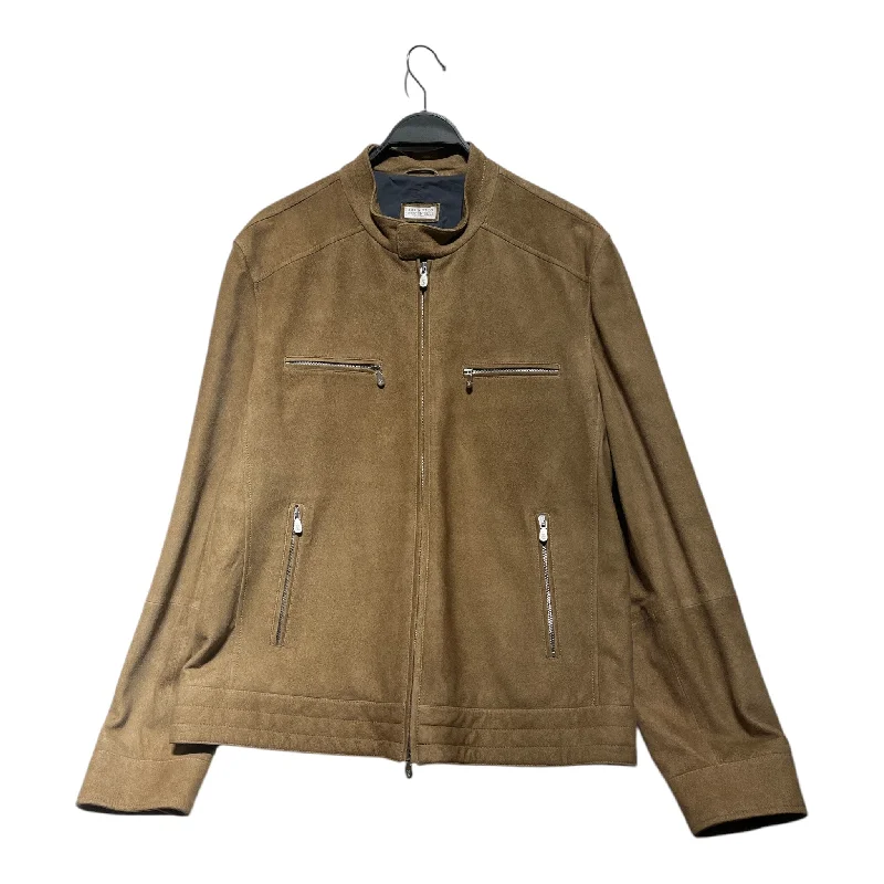 BRUNELLO CUCINELLI/Leather Jkt/L/Suede/CML/MOTO