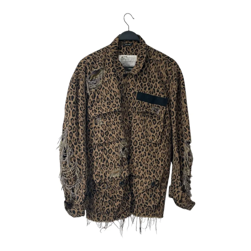 R13/Jacket/L/Cotton/BRW/Animal Pattern/ANIMAL PRINT WORKERS JACKET