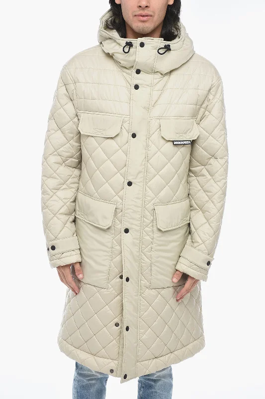 Dsquared2 Quilted Multipocket Parka with Hood