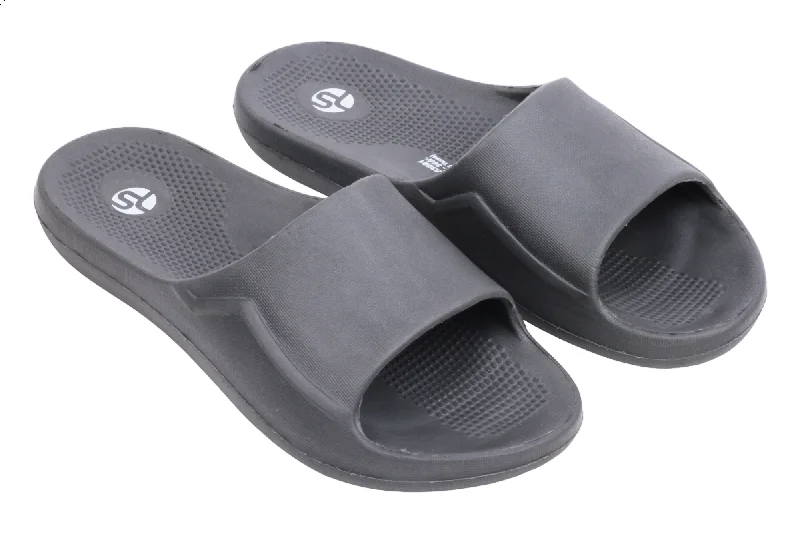 MENS GREY SLIDER FLIP FLOPS 53991