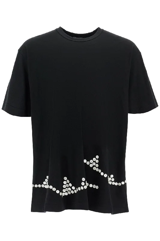 Men's UV - protection t - shirts for outdoor activities in the sunComme Des Garcons Homme Plus Men's Embroide Button-Up T