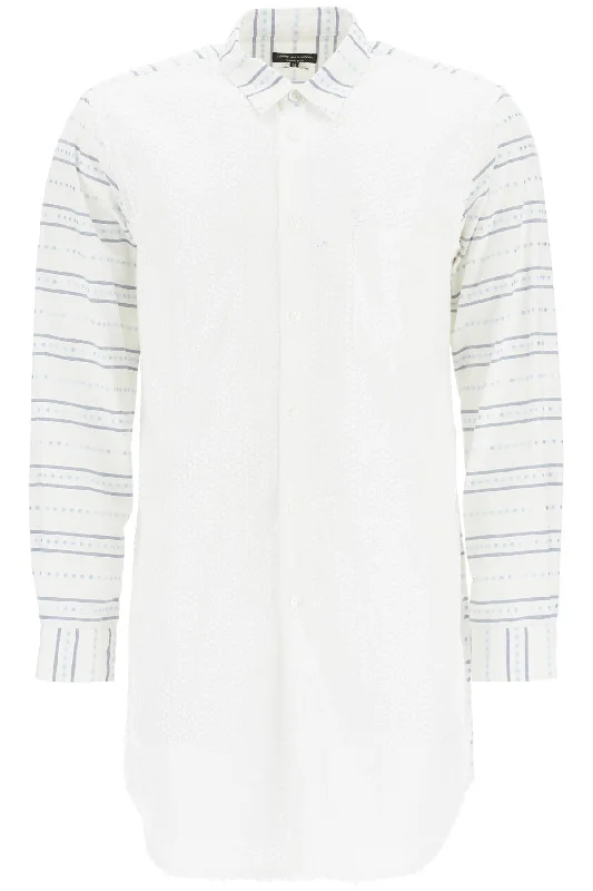 Men's thermal t - shirts with a high - neck design for cold weatherComme Des Garcons Homme Plus Men's Maxi Jacquard Shirt With