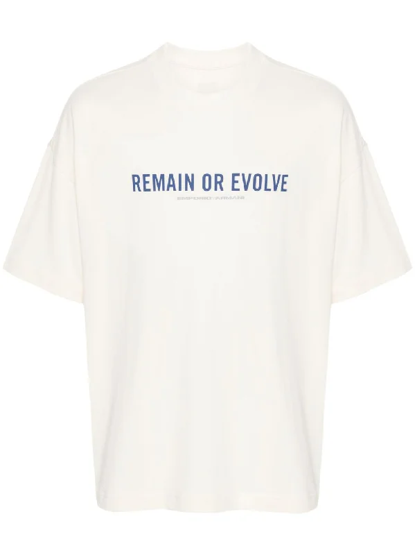 Men's button - front t - shirts with a unique artistic printEmporio Armani Men's T-Shirts And Polos