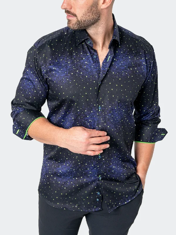 Men's UV - protection t - shirts for outdoor activities in the sunFibonacci Stars Blue