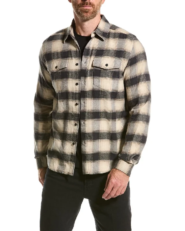 Men's thermal t - shirts with a high - neck design for cold weatherFRAME Denim Plaid Flannel Shirt