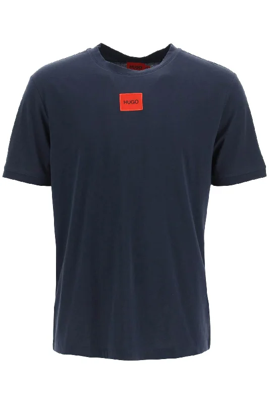 Men's tie - dye t - shirts with a bohemian styleHugo Men's Diragolino Logo T-Shirt