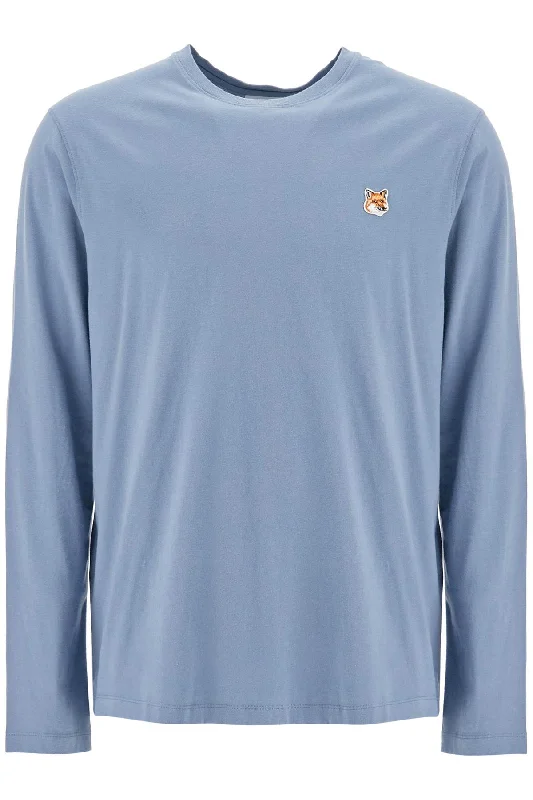 Men's organic cotton crew - neck t - shirts for everyday comfortMaison Kitsune Men's 'Long-Sleeved Fox Head
