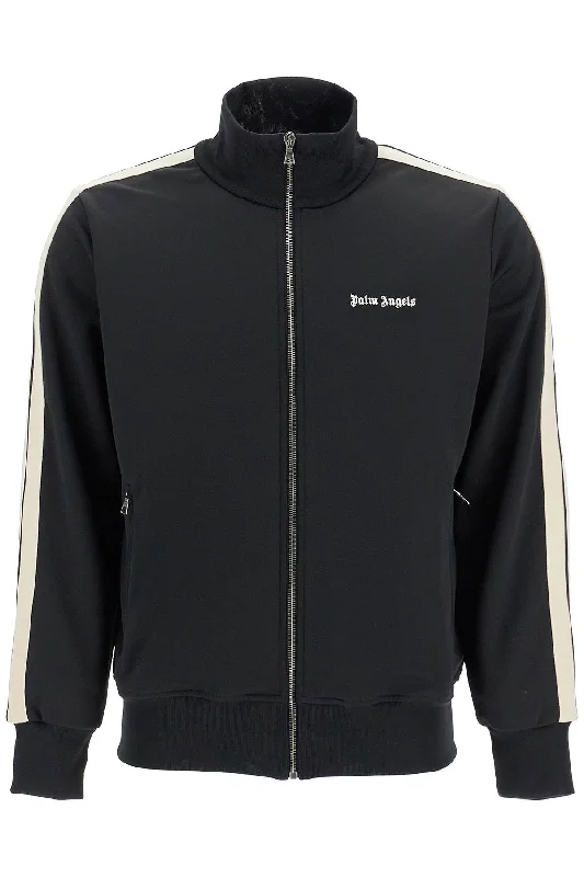 Men's plus - size pocket t - shirts with a classic lookPalm Angels Men's Contrast Band Track Jacket With Nine Words