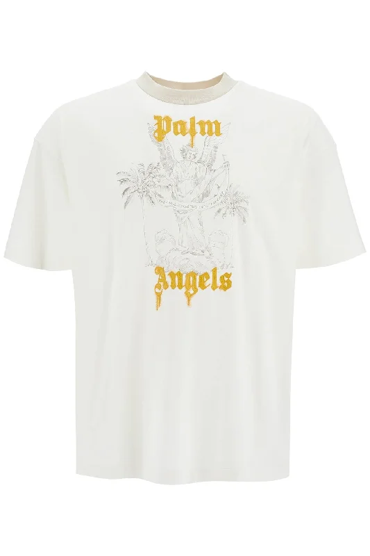 Men's lightweight performance t - shirts for running marathonsPalm Angels Men's Oversized Pencil Print