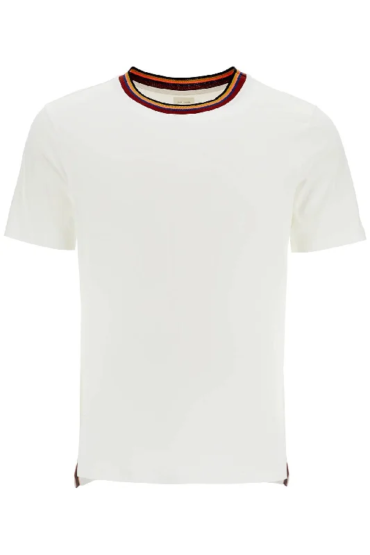 Men's thermal t - shirts with a high - neck design for cold weatherPaul Smith Men's BedStriped Ribbed