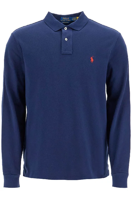 Men's distressed denim - look t - shirts with a rugged appealPolo Ralph Lauren Men's Long-Sleeved Polo Shirt