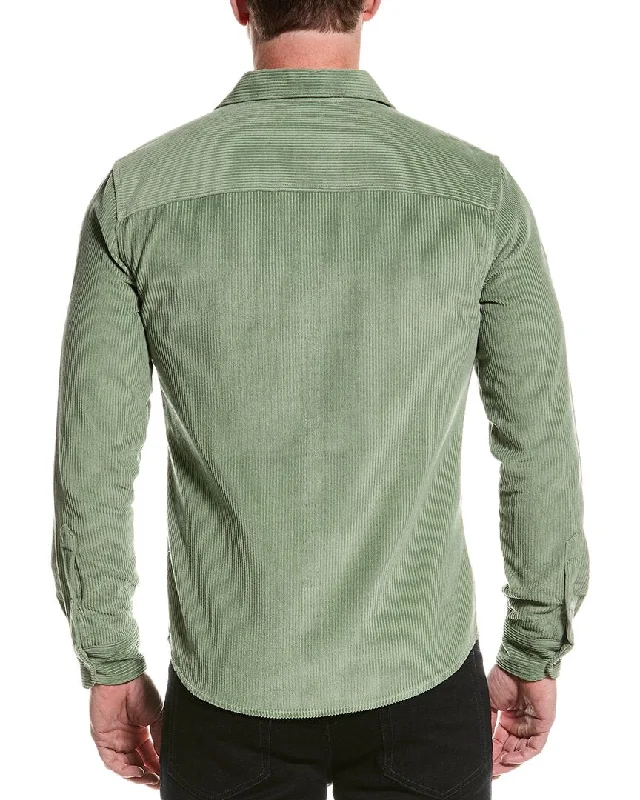 Men's long - sleeve henley t - shirts with button - down placketsReiss Bonucci Cord Twin Pocket Shirt