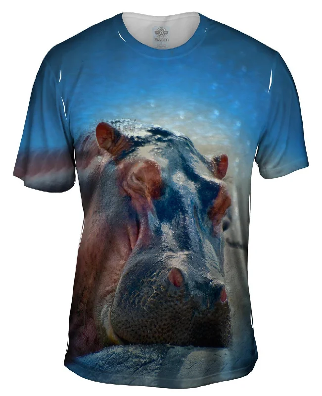 Men's moisture - wicking athletic t - shirts for intense workoutsSleepy Hippo