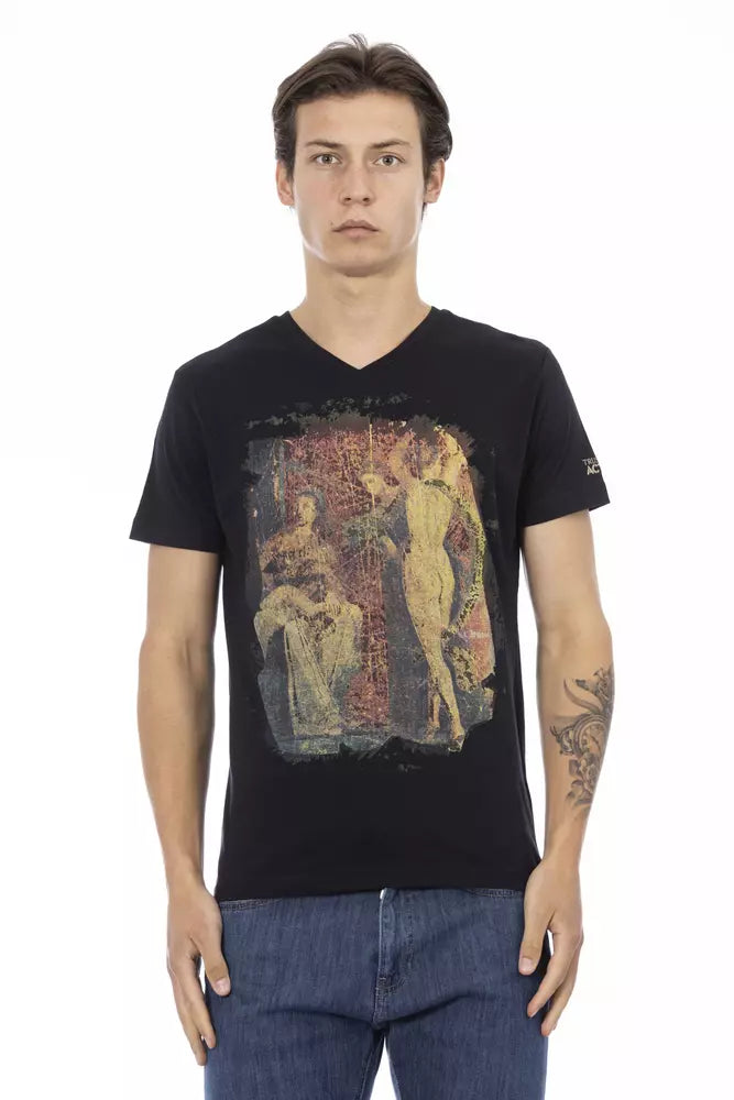 Men's ribbed t - shirts with a textured finish for added styleTrussardi Action  Cotton Men Men's T-Shirt