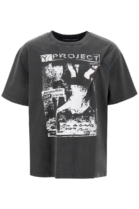 Men's UV - protection t - shirts for outdoor activities in the sunY Project Men's T-Shirt With Printed Pinch